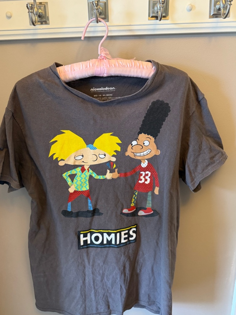 Nickelodeon Homies Graphic Tee in Gray with Yellow & Red Accents
